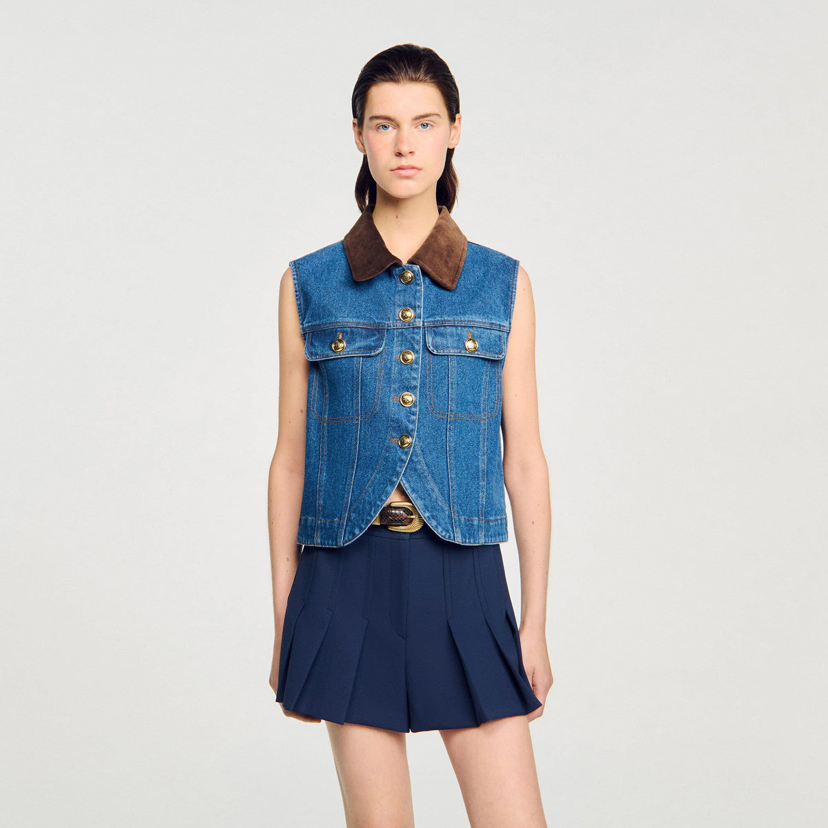 Sleeveless denim jacket | Sandro