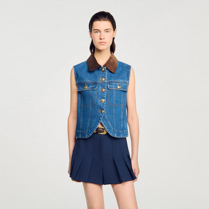 Sleeveless denim jacket | Sandro
