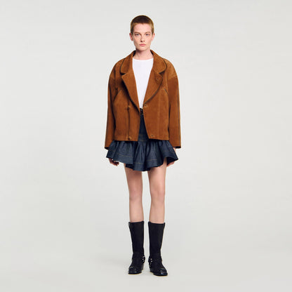Oversized suede jacket | Sandro