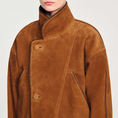 Oversized suede jacket | Sandro