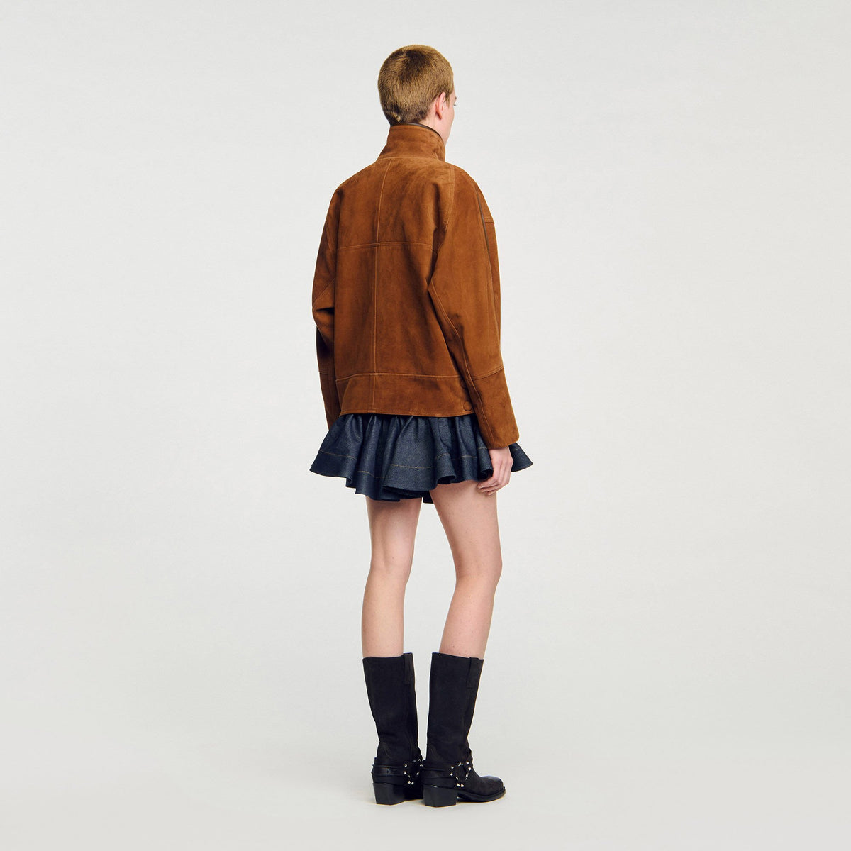 Oversized suede jacket | Sandro