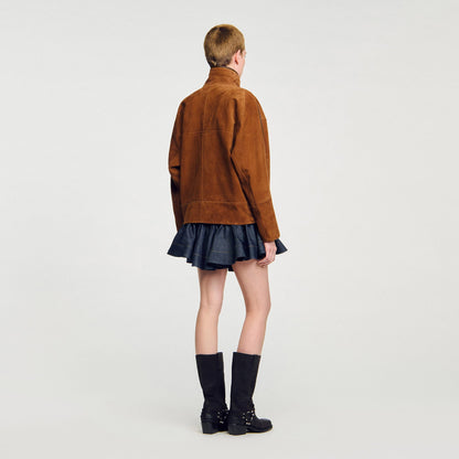 Oversized suede jacket | Sandro