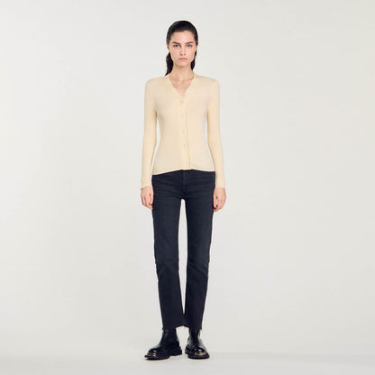 Cardigan in certified viscose | Sandro