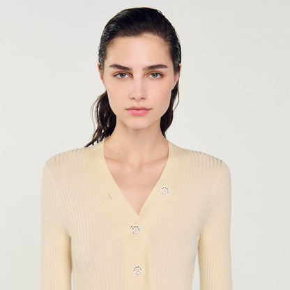 Cardigan in certified viscose | Sandro