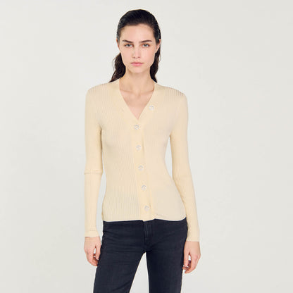 Cardigan in certified viscose | Sandro