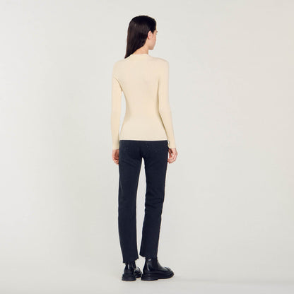Cardigan in certified viscose | Sandro