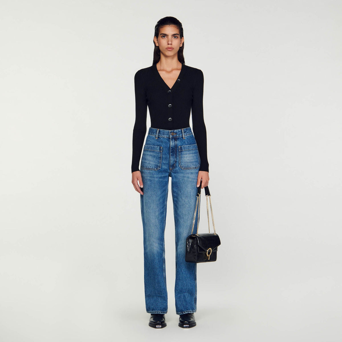 Cardigan in certified viscose | Sandro