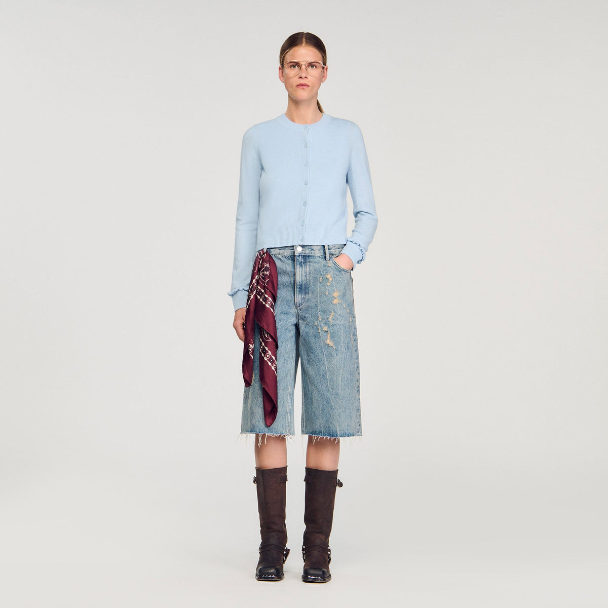 Ruffled cardigan | Sandro