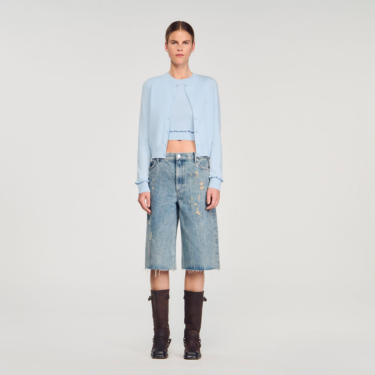 Ruffled cardigan | Sandro