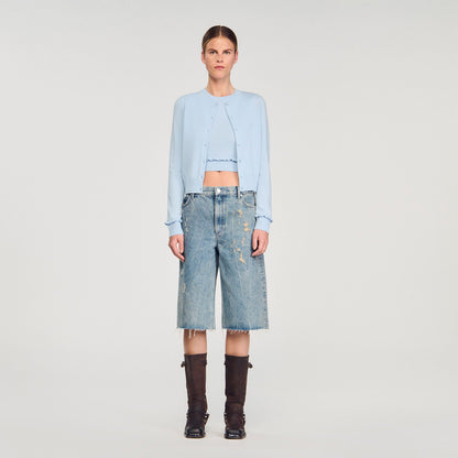 Ruffled cardigan | Sandro
