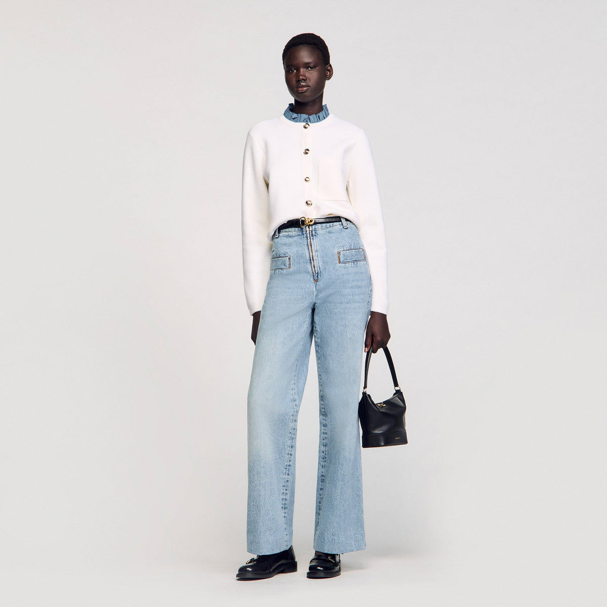 High-neck cardigan | Sandro