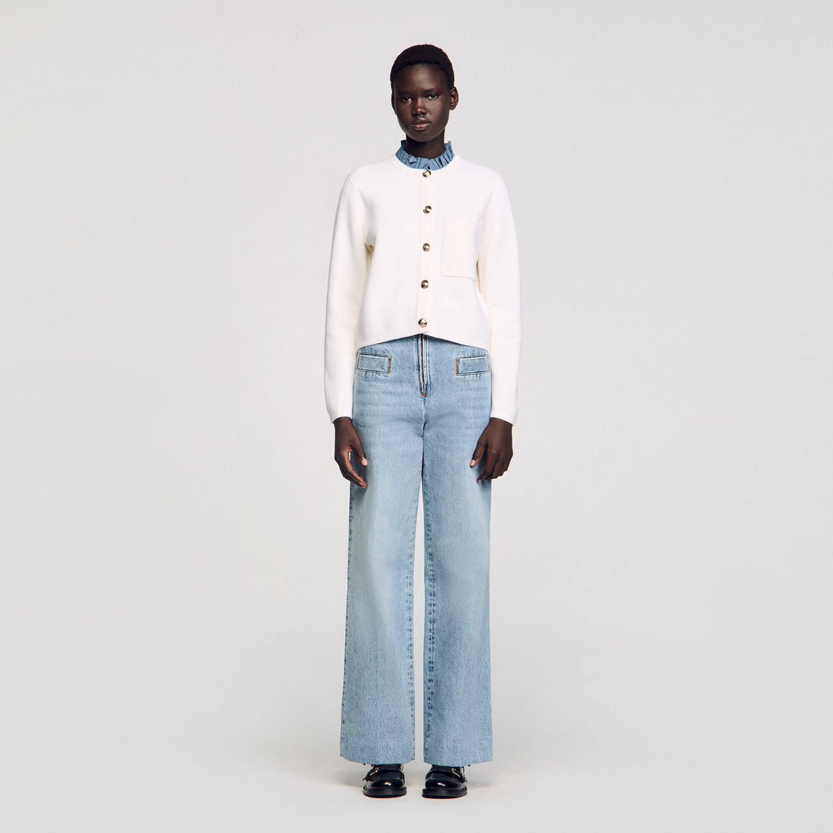 High-neck cardigan | Sandro