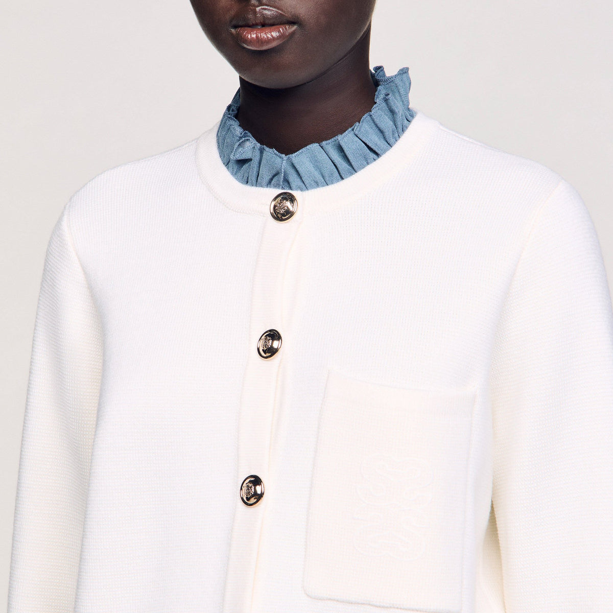 High-neck cardigan | Sandro