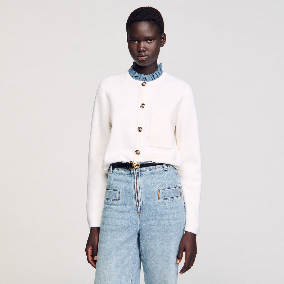 High-neck cardigan | Sandro