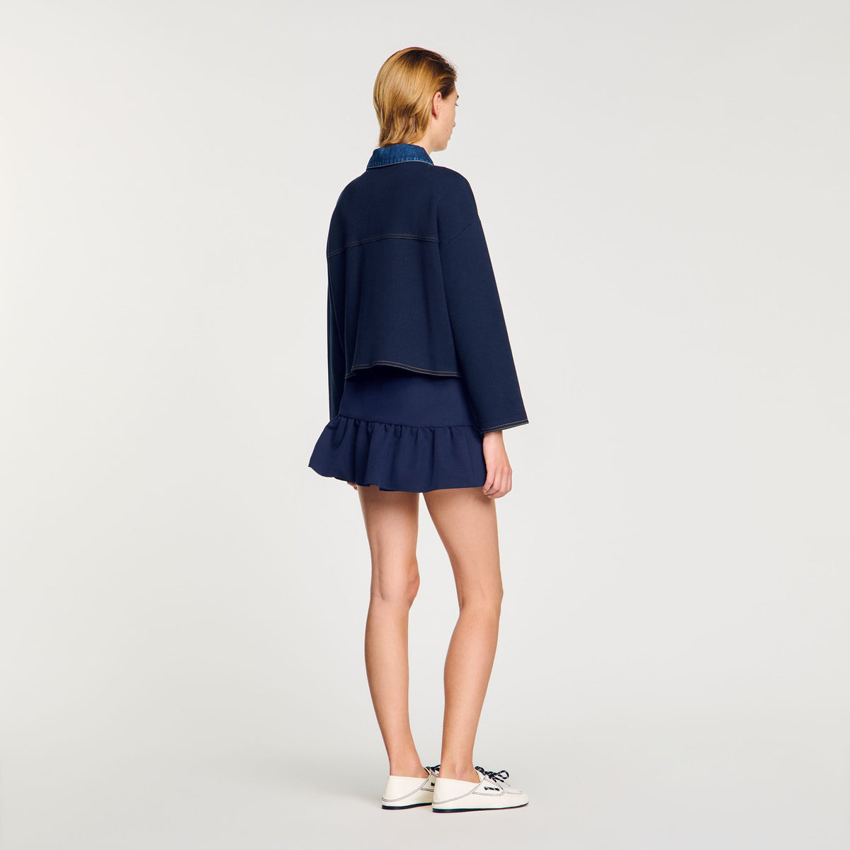 Denim detail cardigan | Sandro