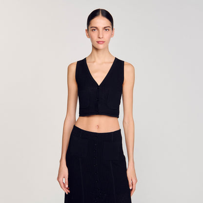 Decorative knit cardigan | Sandro