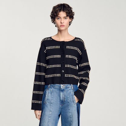 Studded cardigan | Sandro