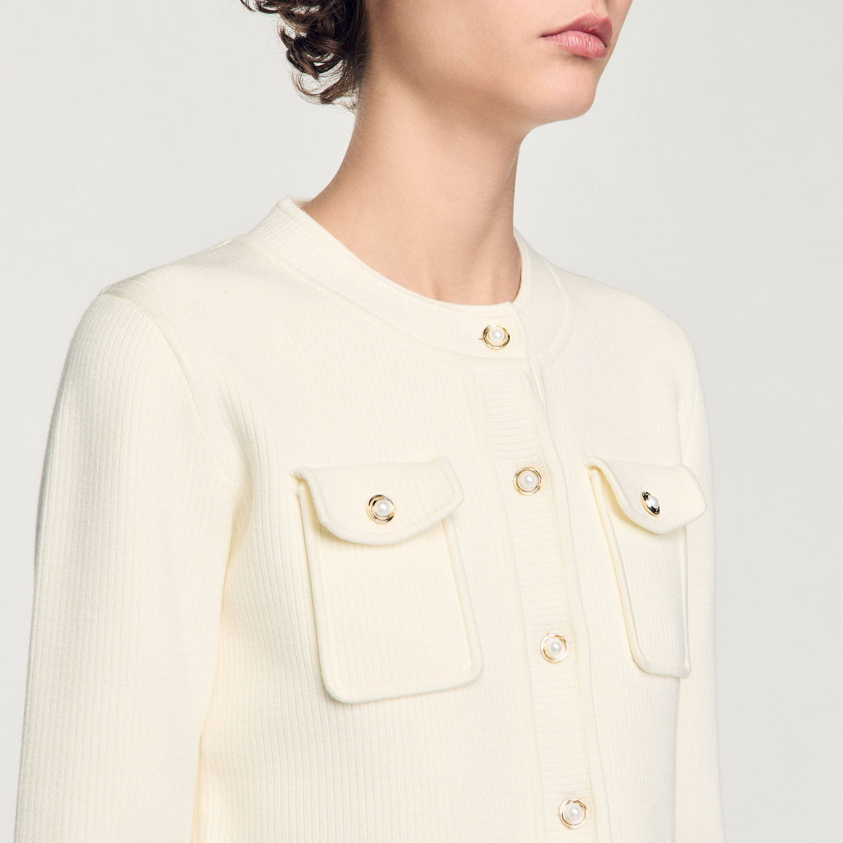 Rib knit cardigan | Sandro