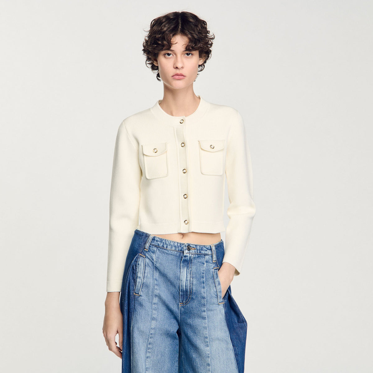 Rib knit cardigan | Sandro
