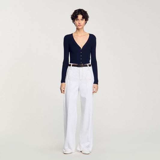 Rib knit cardigan | Sandro