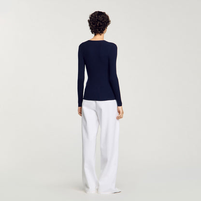 Rib knit cardigan | Sandro