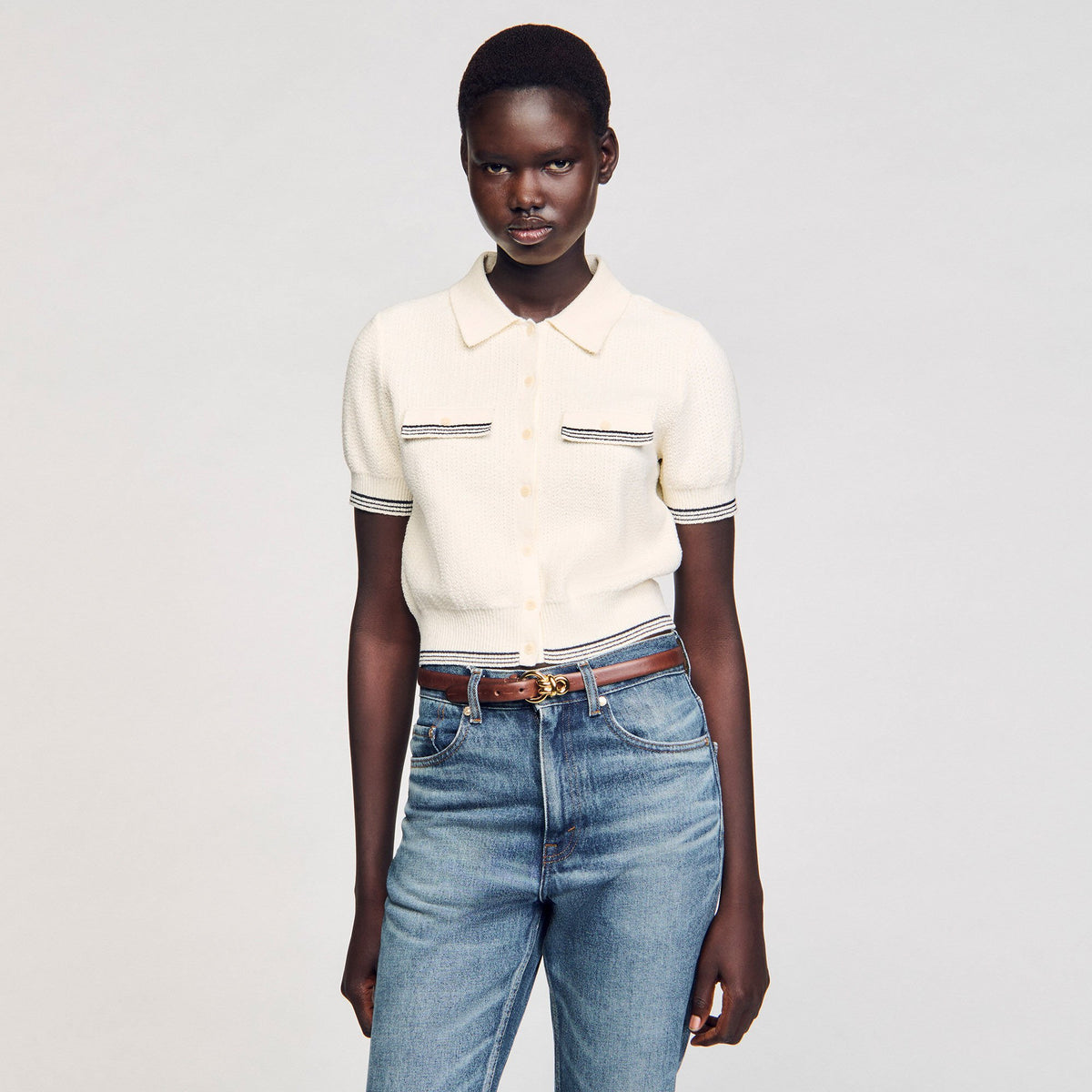 Short-sleeved cardigan | Sandro