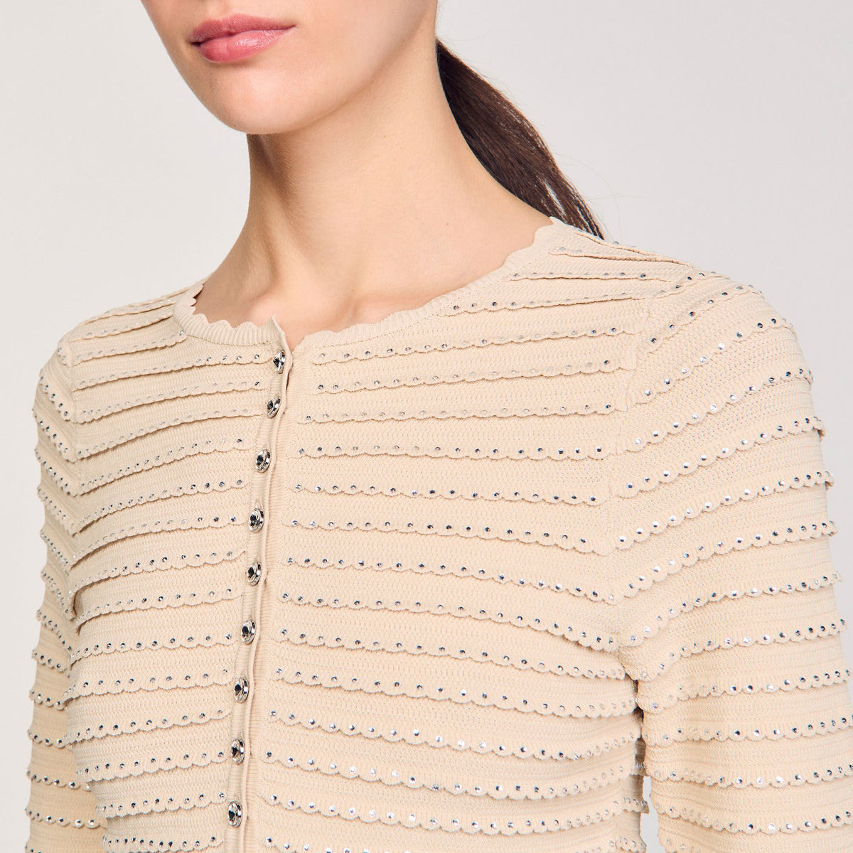 Rhinestone cardigan | Sandro