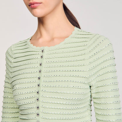 Rhinestone cardigan | Sandro