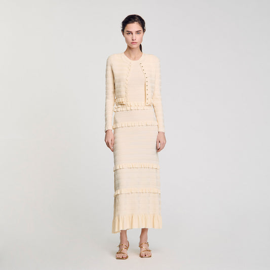 Ruffled cardigan | Sandro