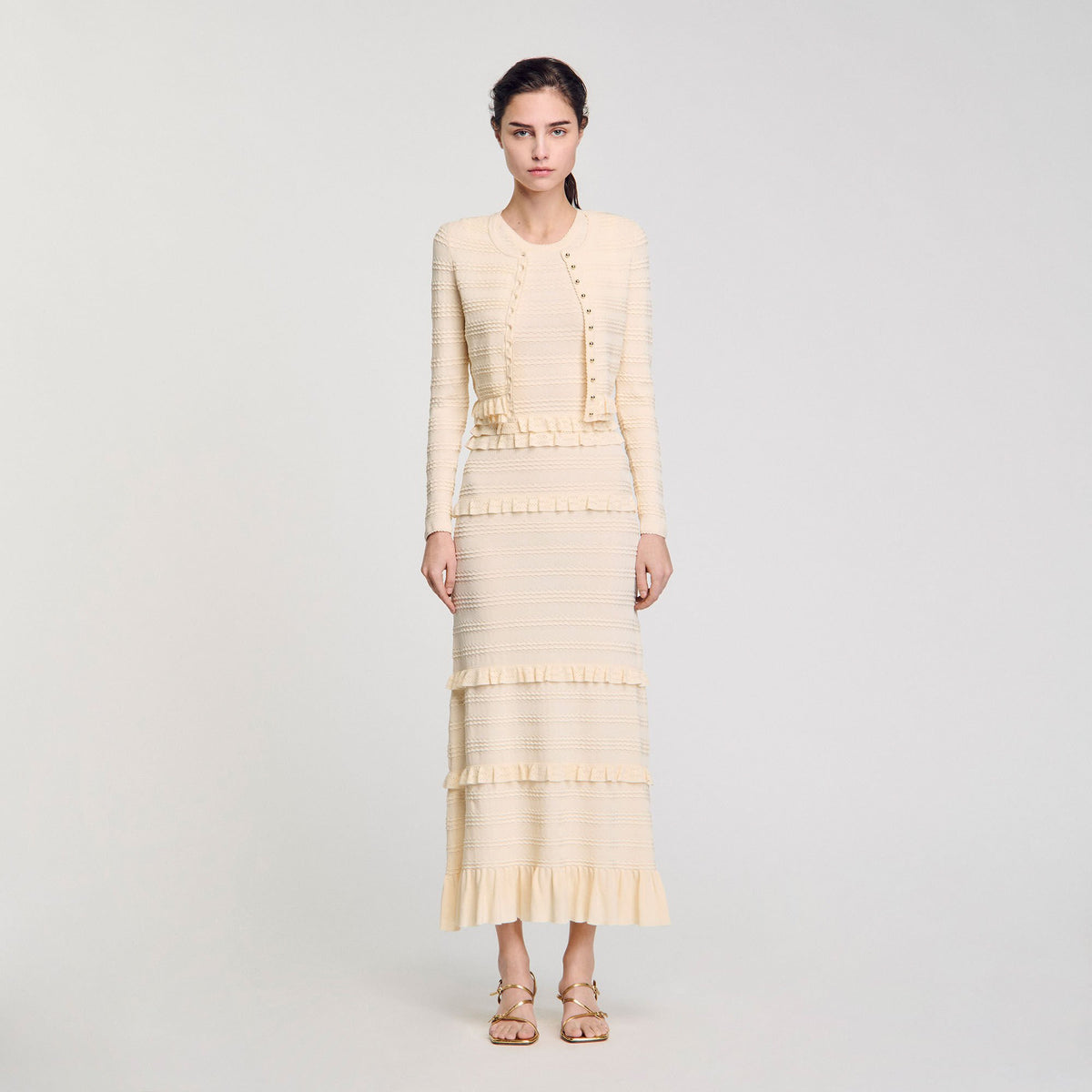 Ruffled cardigan | Sandro