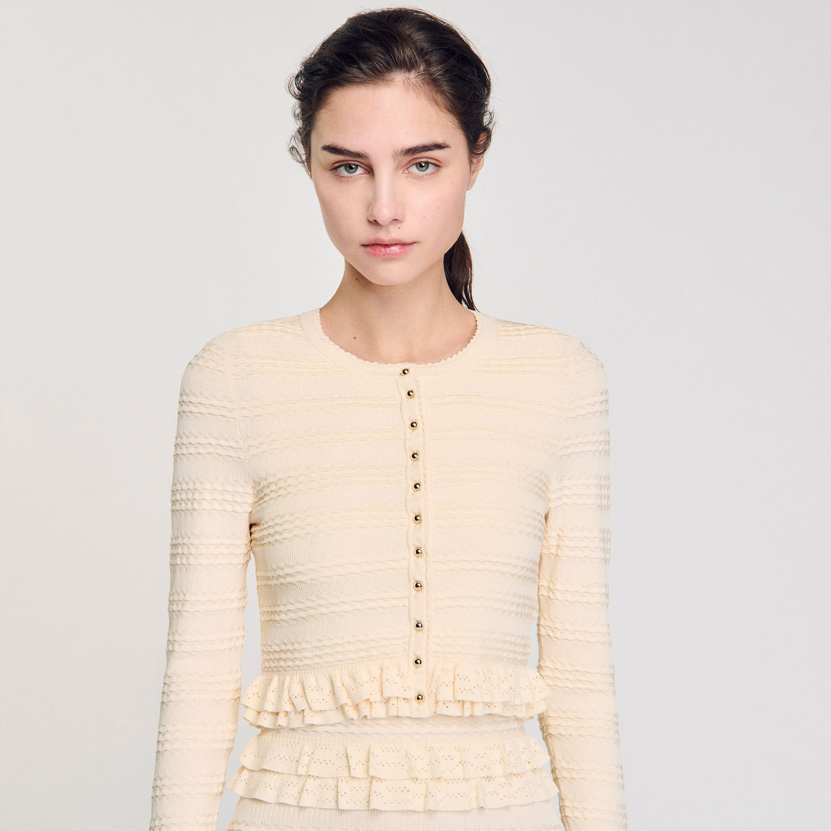 Ruffled cardigan | Sandro