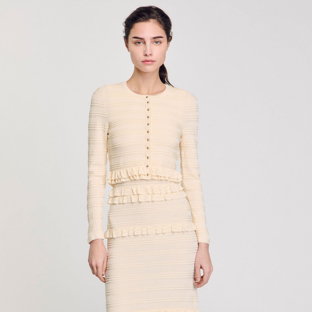 Ruffled cardigan | Sandro