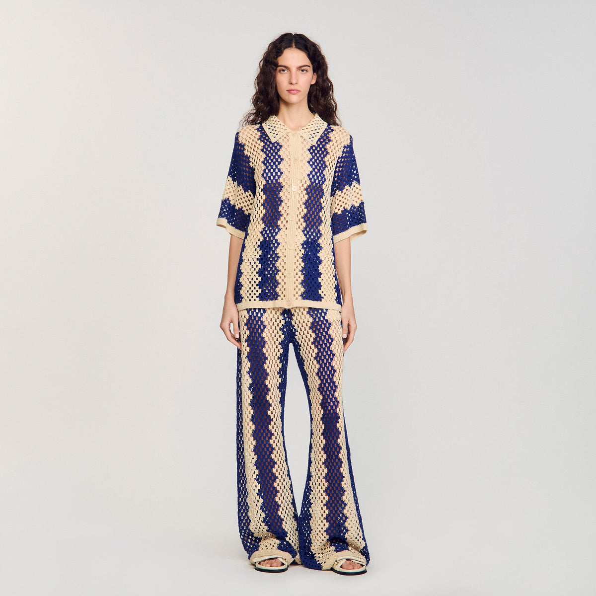 Two-tone knit cardigan | Sandro