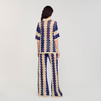 Two-tone knit cardigan | Sandro