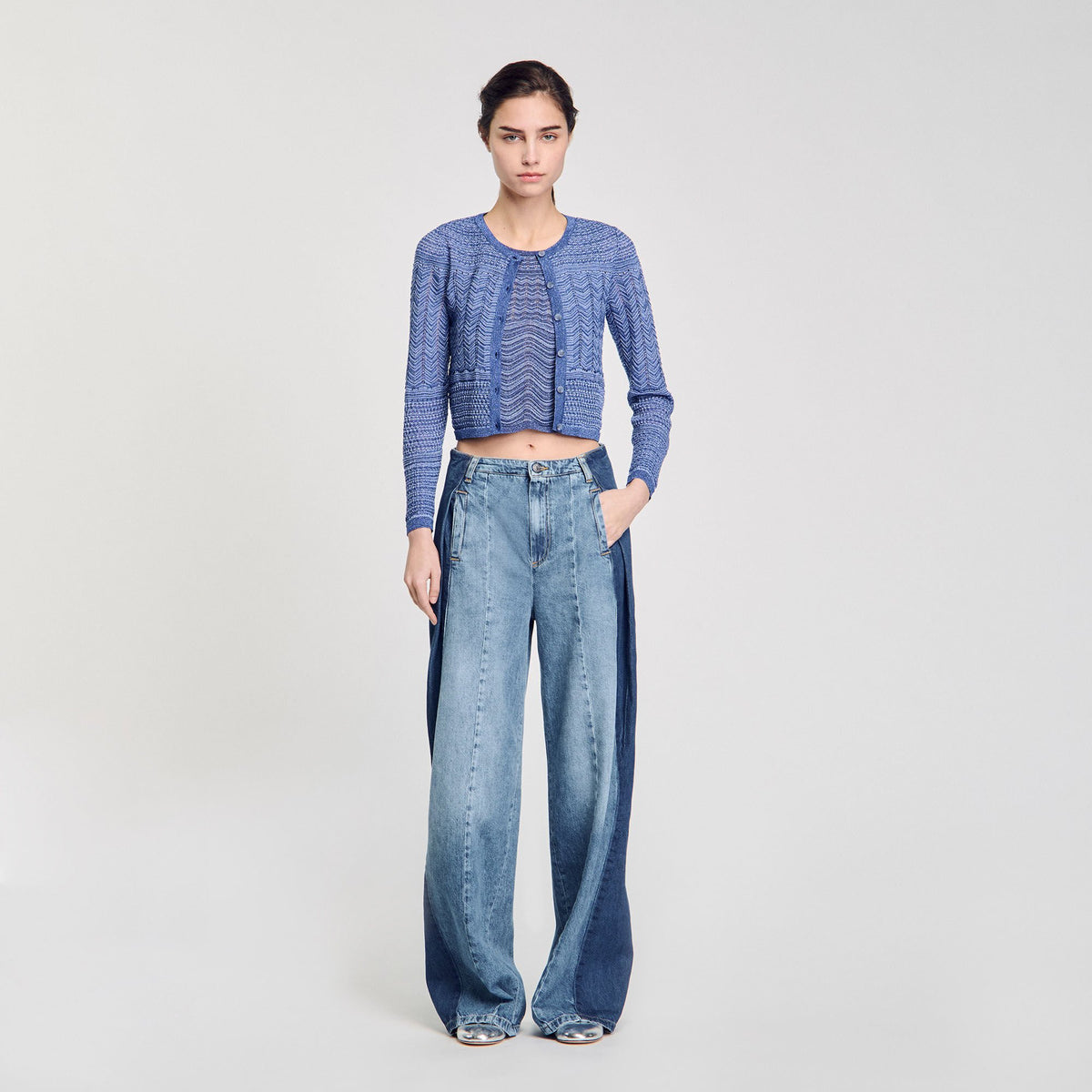 Glitter knit cardigan | Sandro