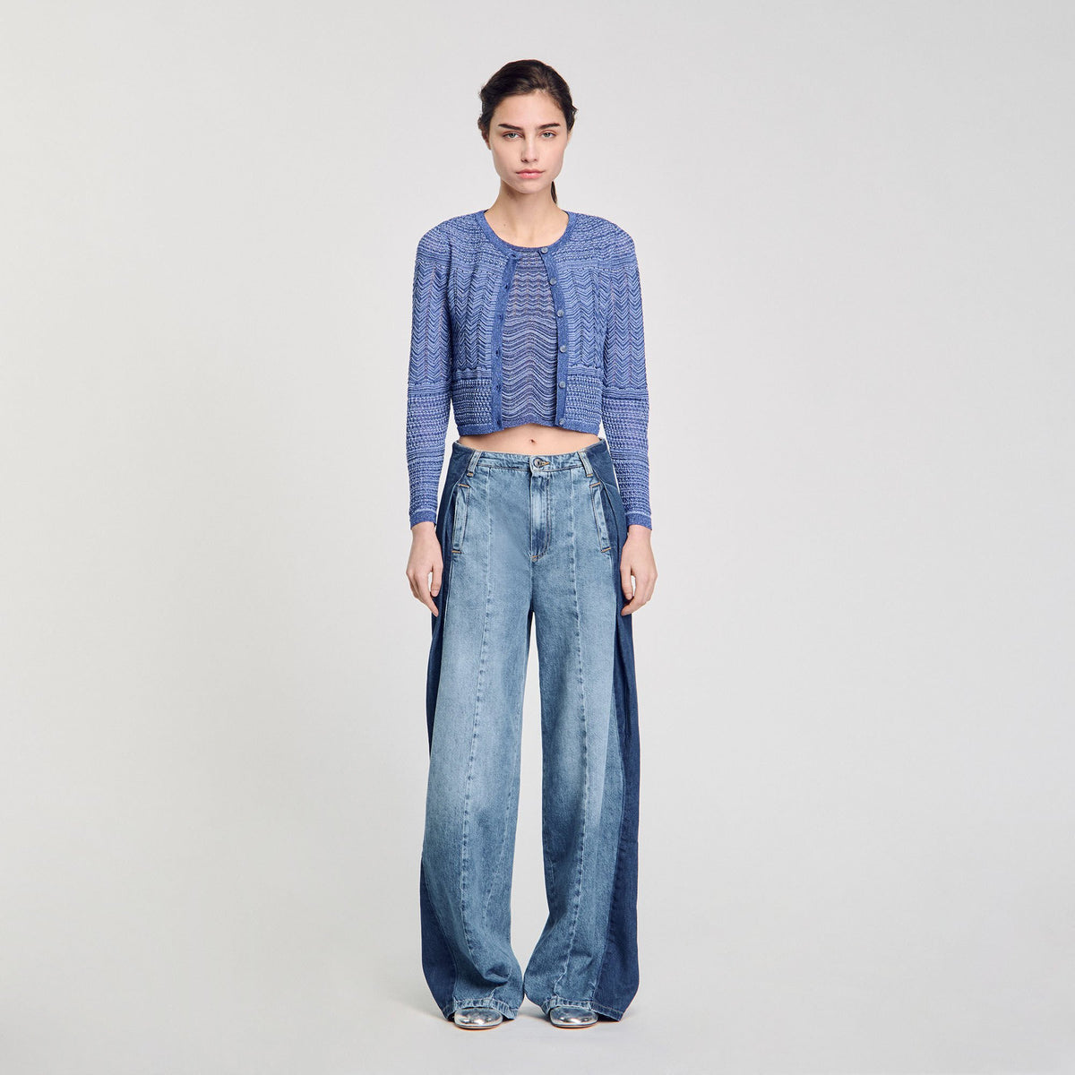 Glitter knit cardigan | Sandro