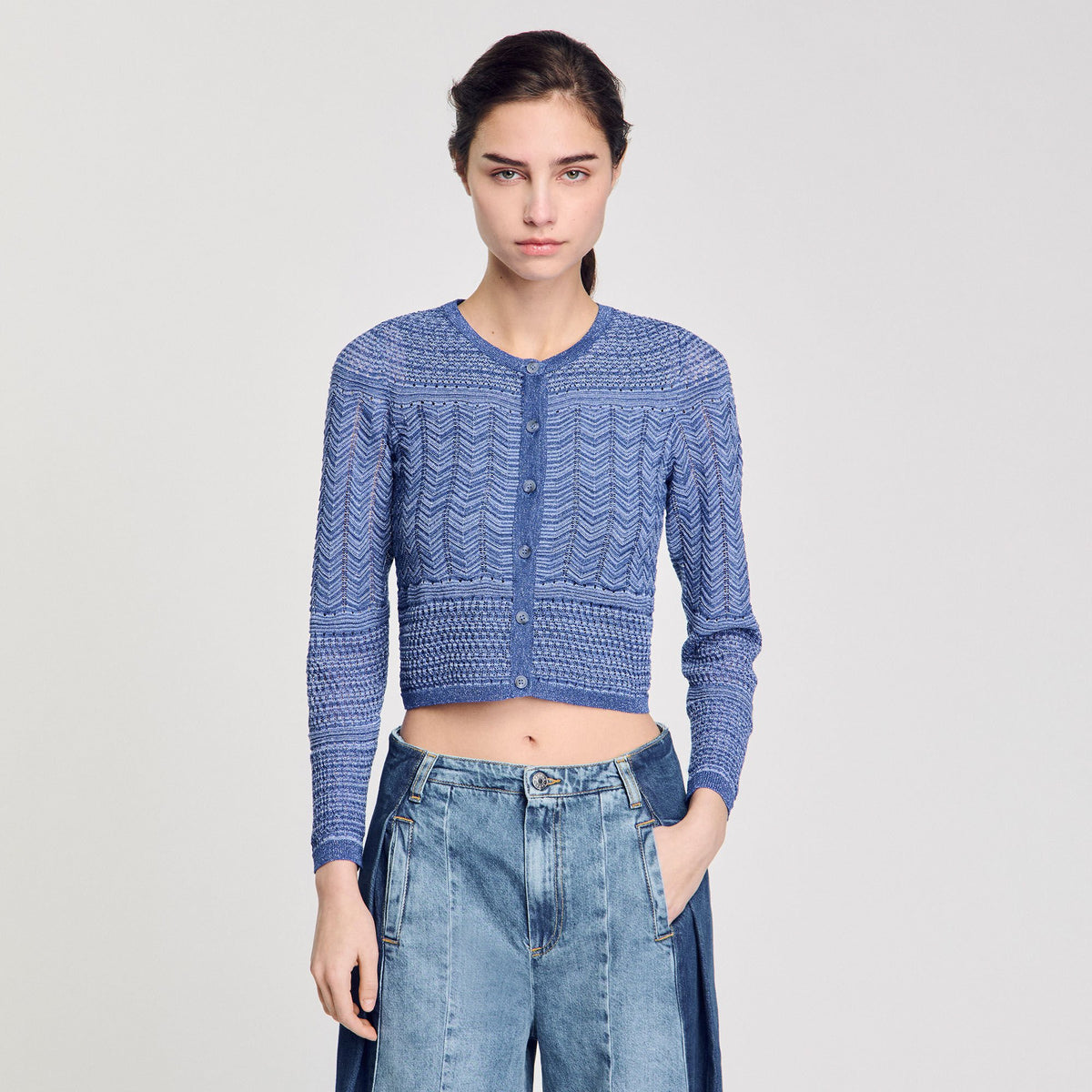 Glitter knit cardigan | Sandro
