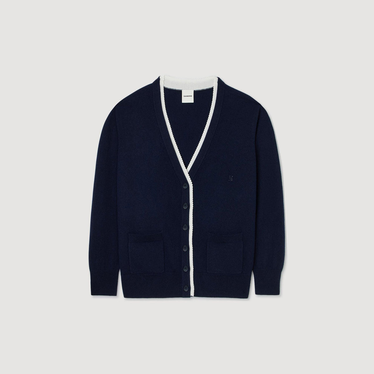 Long two-tone cardigan | Sandro