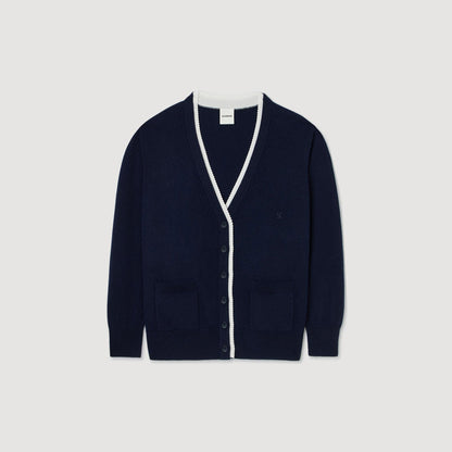 Long two-tone cardigan | Sandro