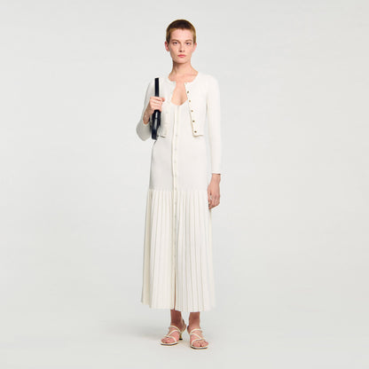 Cropped rib knit cardigan | Sandro