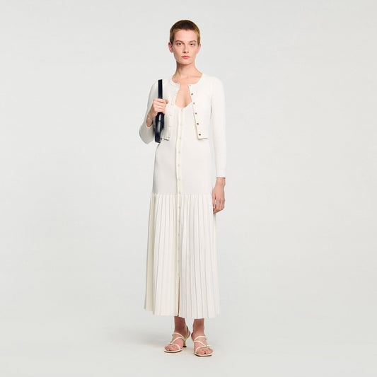 Cropped rib knit cardigan | Sandro