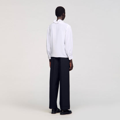 Flowy silk shirt | Sandro