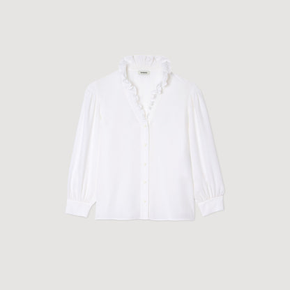 Flowy silk shirt | Sandro