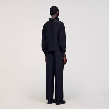 Flowy silk shirt | Sandro