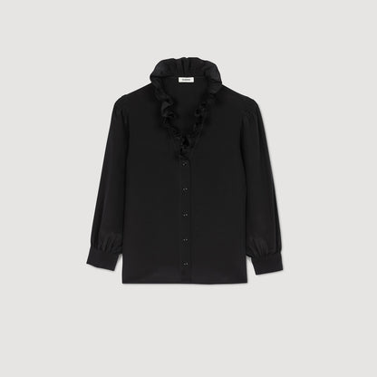 Flowy silk shirt | Sandro