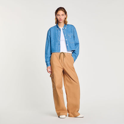 Denim cropped shirt | Sandro