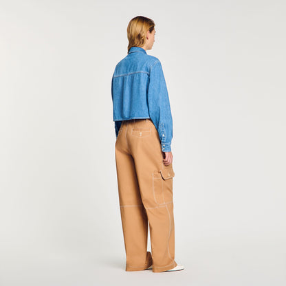 Denim cropped shirt | Sandro