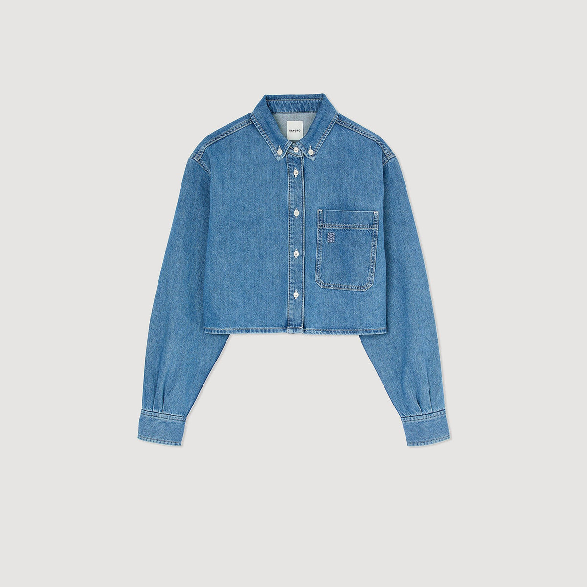 Denim cropped shirt | Sandro