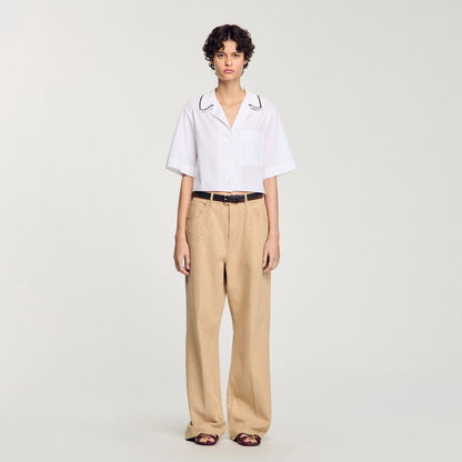 Crochet collar shirt | Sandro