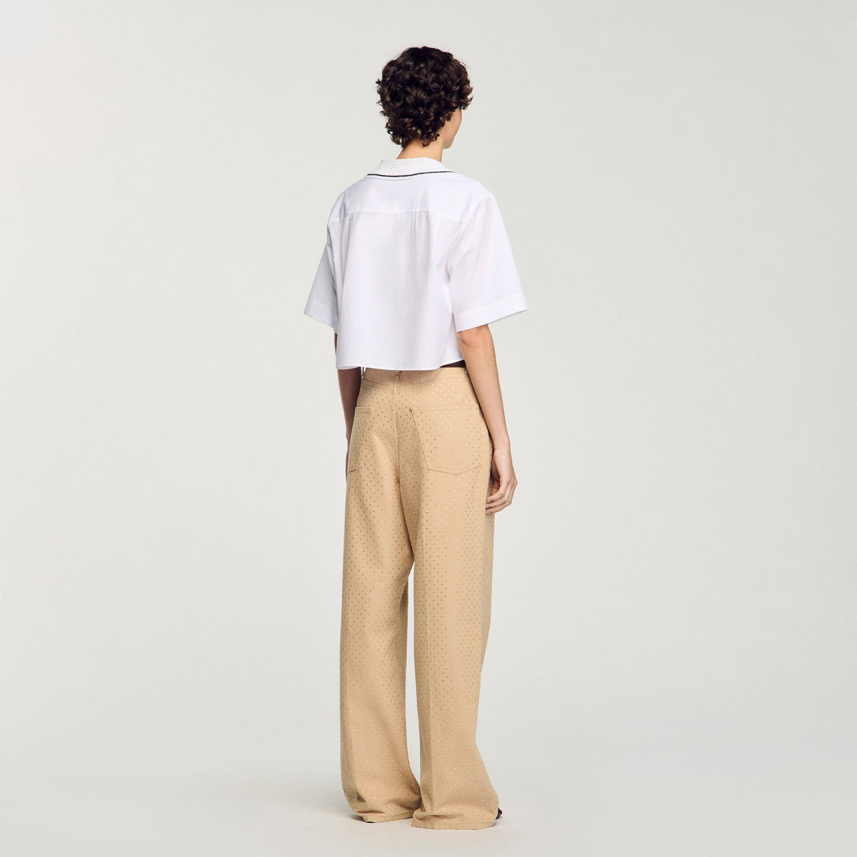 Crochet collar shirt | Sandro